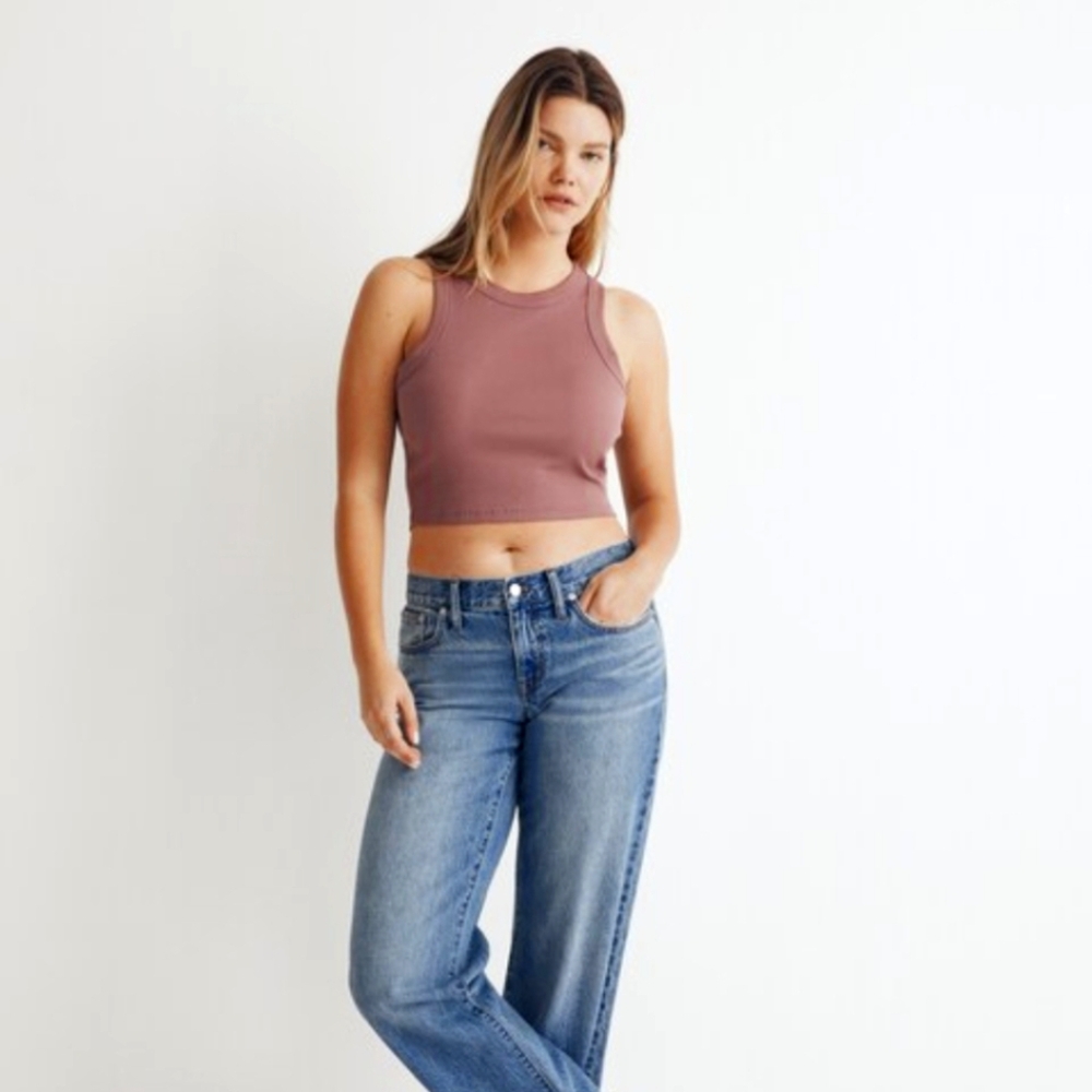 Madewell Crop Top In Pressed Grape